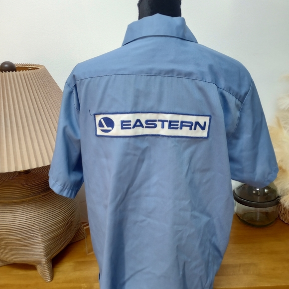 ✈️ Eastern Airlines Vintage Mechanic Uniform Shirt Small - Picture 3 of 15